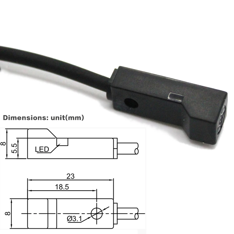 Rectangle Inductive Proximity Switch Sensor (LE09SN25DNO DC3 Le09sn25DNO