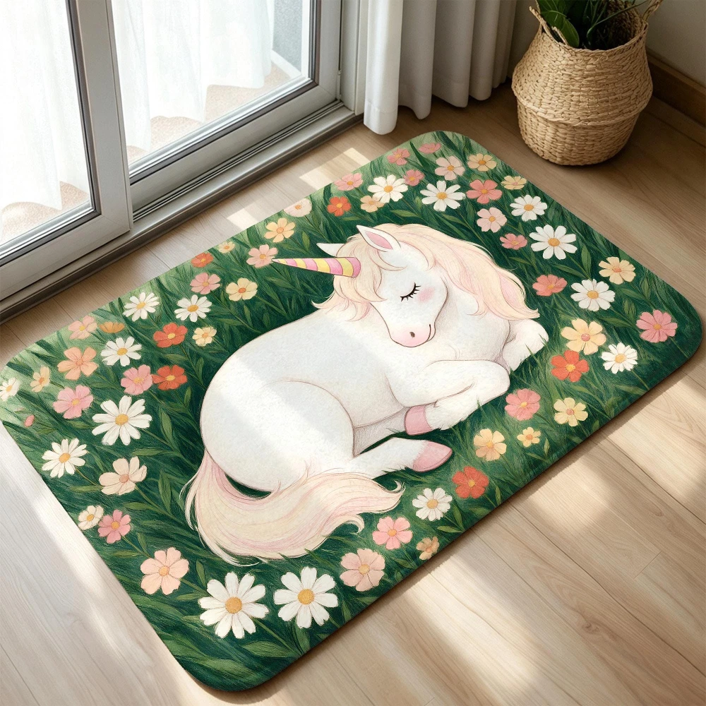 Watercolor Cats Area Rug Funny Kitten Tail Doormat Creative Animals Welcome Rug Floor Mat Apartment Lounge Foyer Home Pad