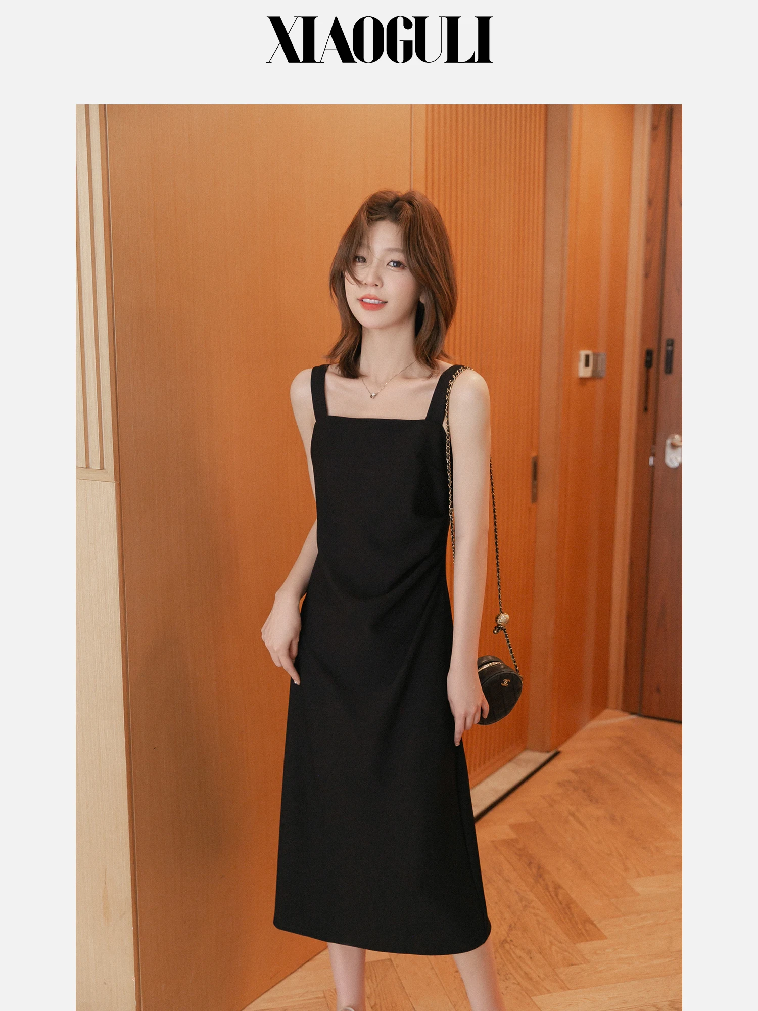 

High Quality2023 Spring and Summer New Full Marks Profile Temperament French Closed Waist Thin Long Skirt Suspender Dress Female