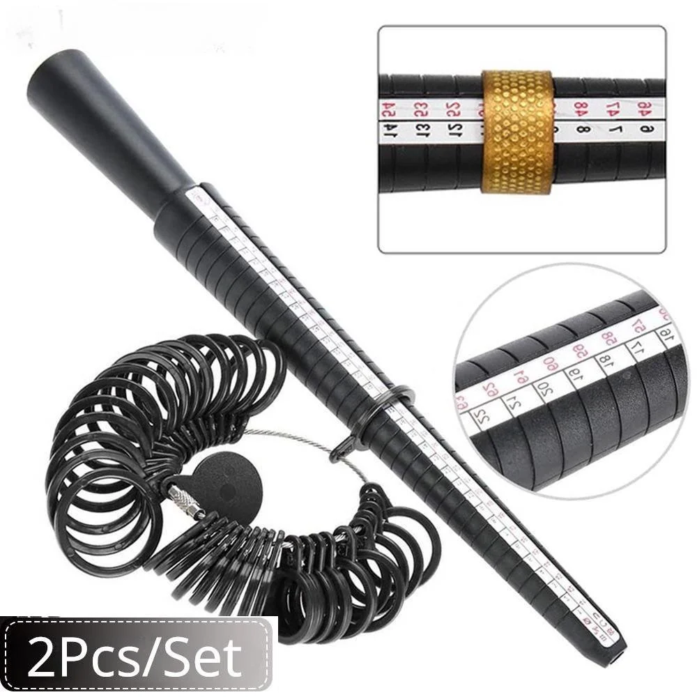 1pcs Professional Jewelry Tools Ring Mandrel Stick Finger Gauge Ring Sizer Measuring UK/US Size For DIY Jewelry Size Tool Sets