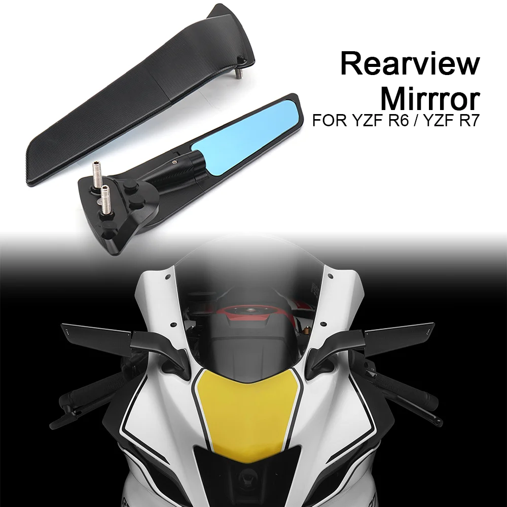 

Motorcycle Accessories Black Rearview Side Mirrors 360° Rotatable For YAMAHA YZF R6 r6 2017-2020 YZF R7 r7 2021 2022 2023