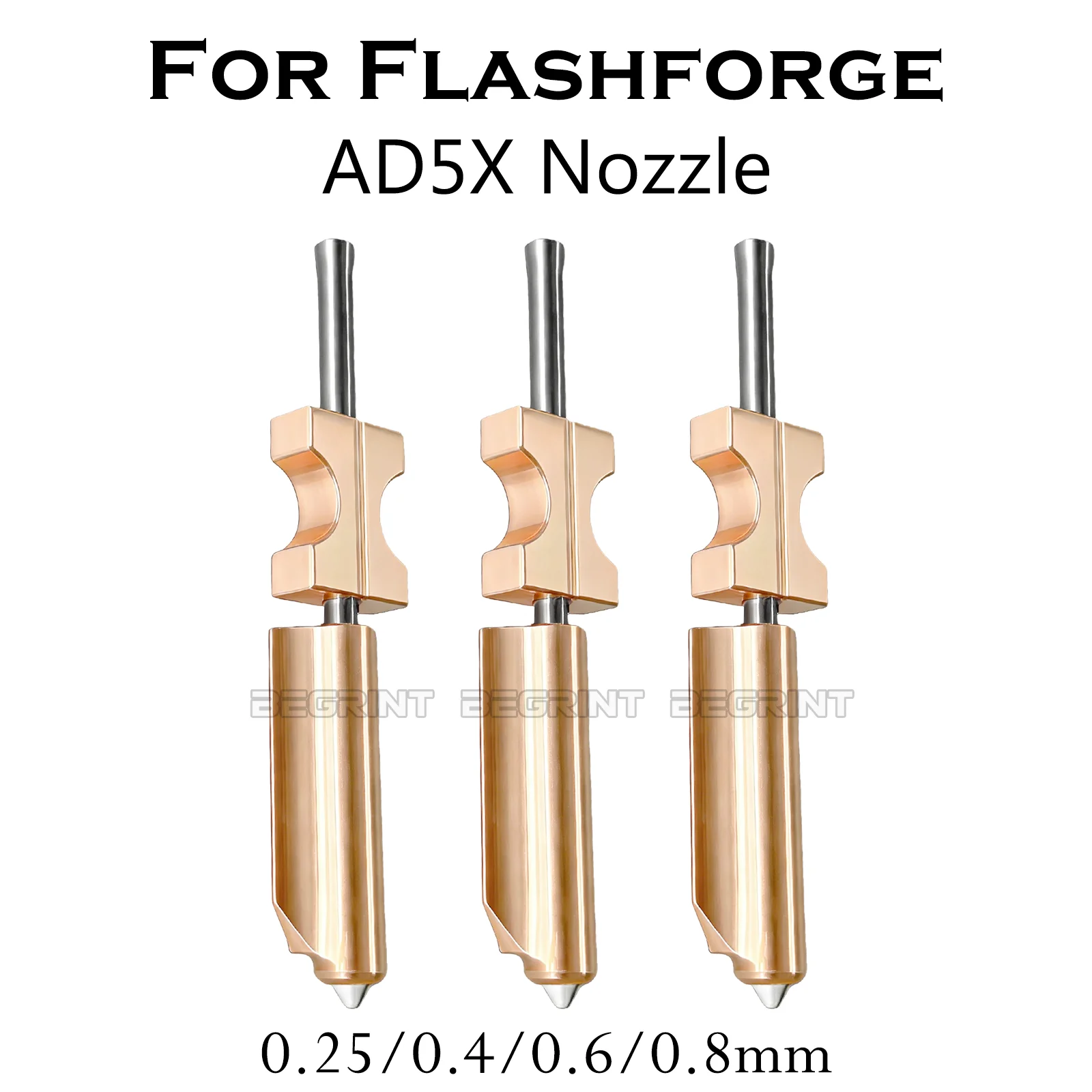 Bimetallic Nozzle For Flashforge AD5X New Upgraded Stainless Steel Hotend Nozzles 0.25/0.8/0.6/0.4mm 3D Printer Parts For ASA