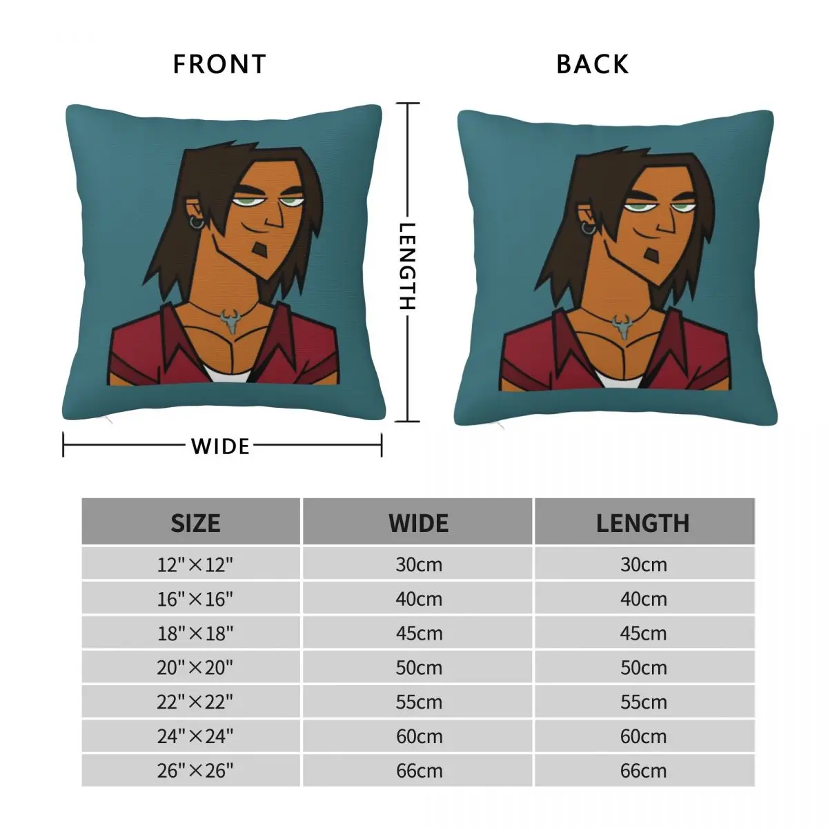 Total Drama Alejandro Burromuerto Square Pillowcase Polyester Linen Velvet Printed Zip Decor Home Cushion Cover Wholesale 18