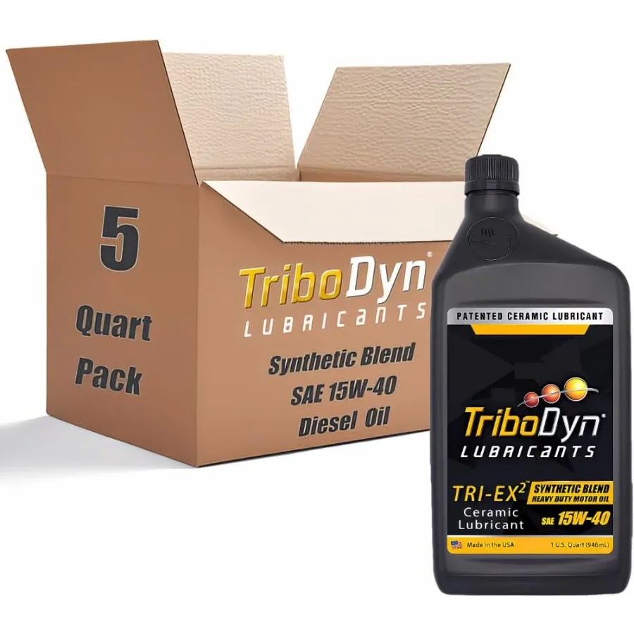 TRIEX2 15W40 زيت محرك صناعي عالي التحمل مع طلاء سيراميك حاصل على براءة اختراع لإصلاح ارتداء لتعزيز حماية المحرك #1