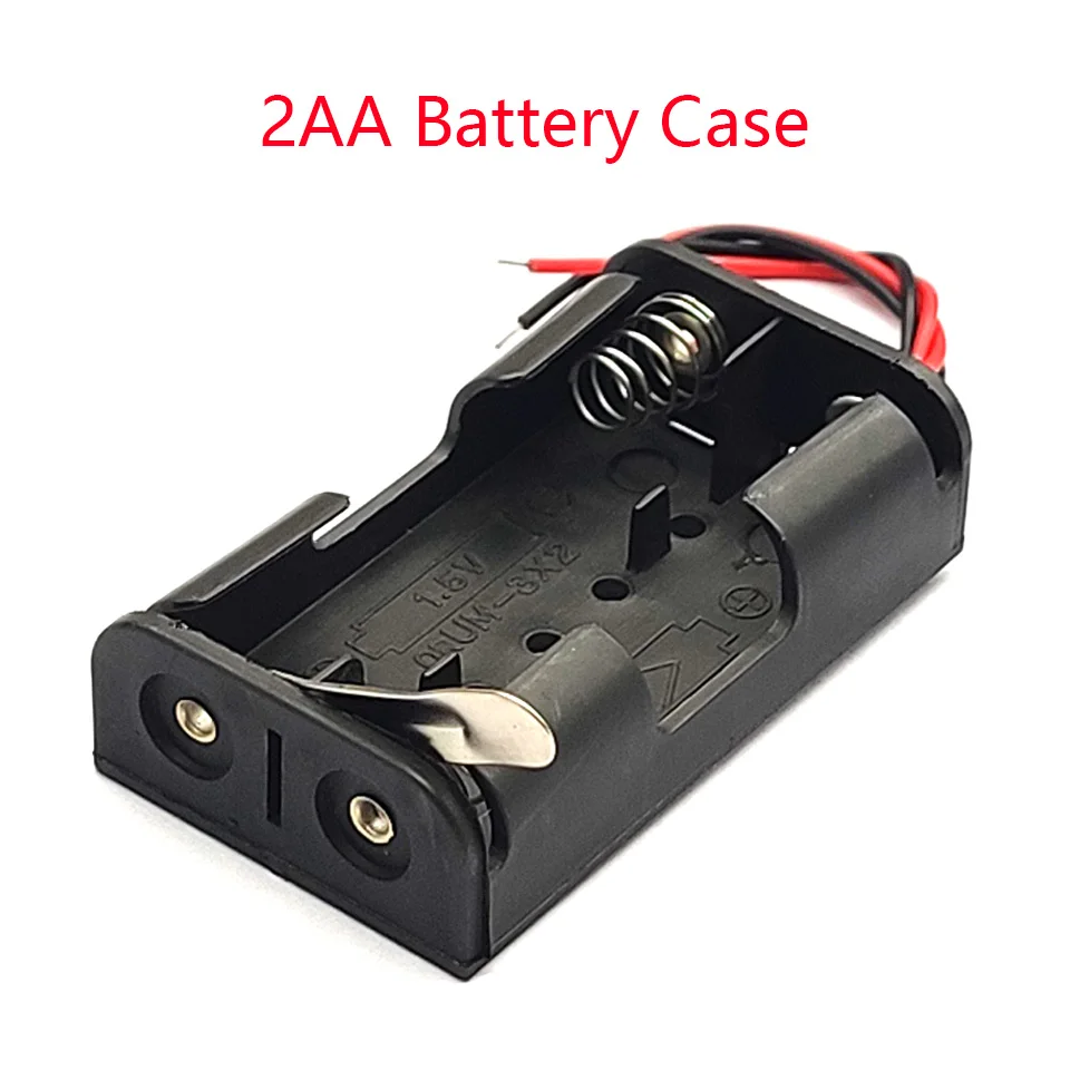 5 sztuk 2AA 3V uchwyt na baterie etui na baterie AA AA opakowanie na baterie z metalowa płytka Robot eksperyment 2 * AA 3V