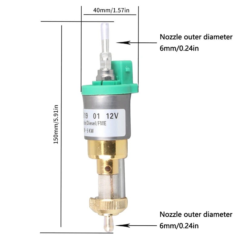 ชุดปั๊มน้ำมันเชื้อเพลิงชีพจรเครื่องทำอุ่นที่จอดรถ2X 12V เครื่องทำอากาศร้อนแบบขดลวดแม่เหล็กไฟฟ้าฮีตเตอร์ติดรถยนต์อุปกรณ์เสริม