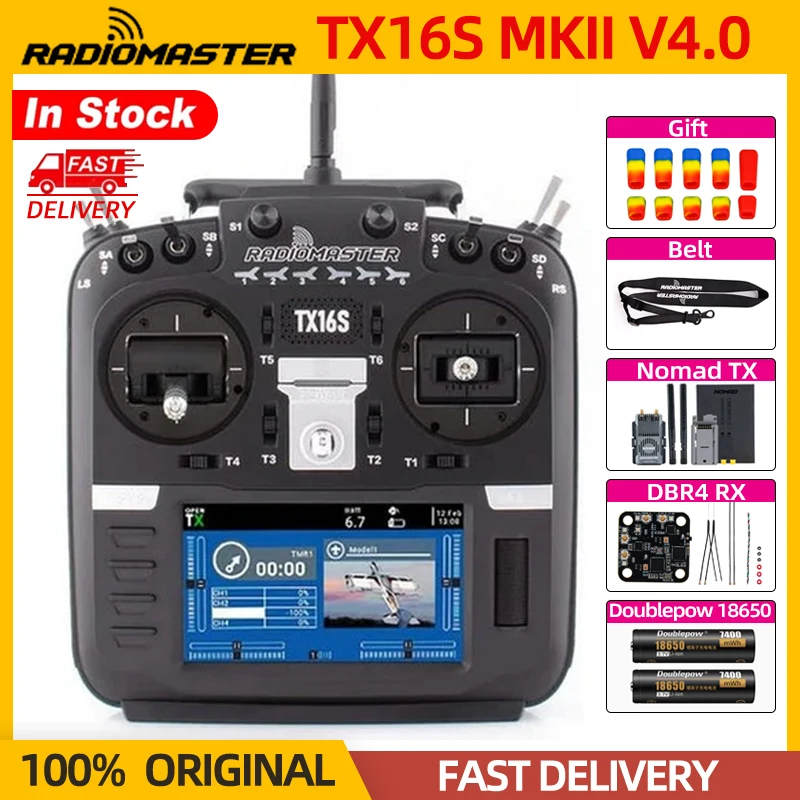 RadioMaster TX16S MKII V4.0 Mark II Hall Gimbal 4IN1 ELRS Radio Controller EdgeTX/OpenTX Transmitter Nomad TX For RC FPV Drone