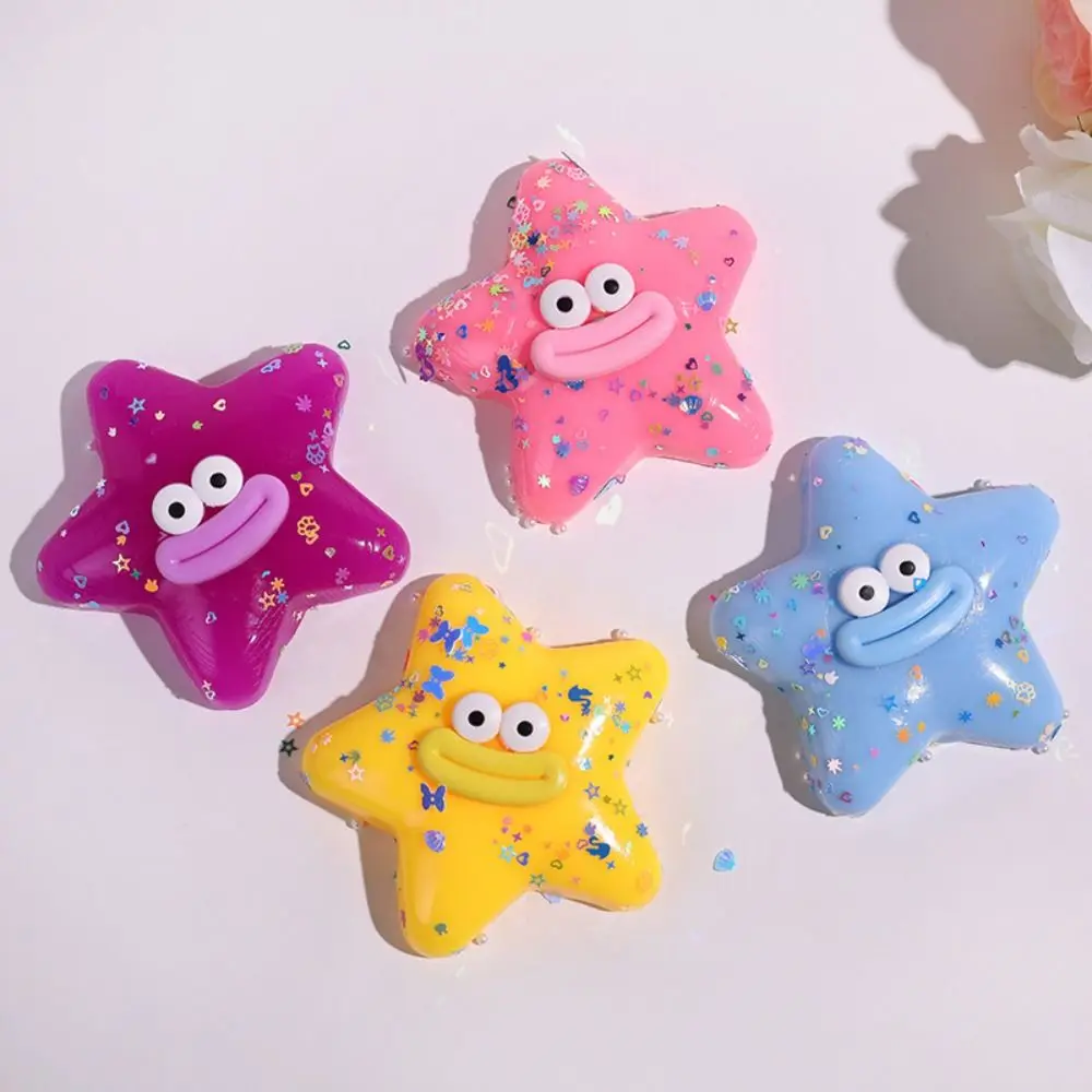 Simulazione divertente Bocca di salsiccia Pizzicare Animali marini Stella marina elastica Spremere Colorato Super morbido Rimbalzo lento Giocattoli per bambini