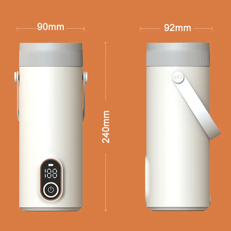 Tragbarer elektrischer Wasserkocher kabelloser wiederauf ladbarer thermischer Koch becher für die Thermoskanne zur Temperatur regelung des