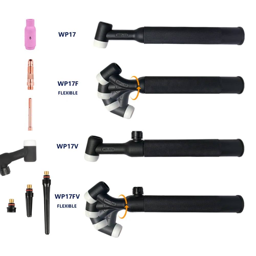 

WP17 WP17F WP17V WP17FV 150A Argon Gas Valve Flexible TIG Welding Gun TIG Torch Body Air Cooled Head Quality Welding
