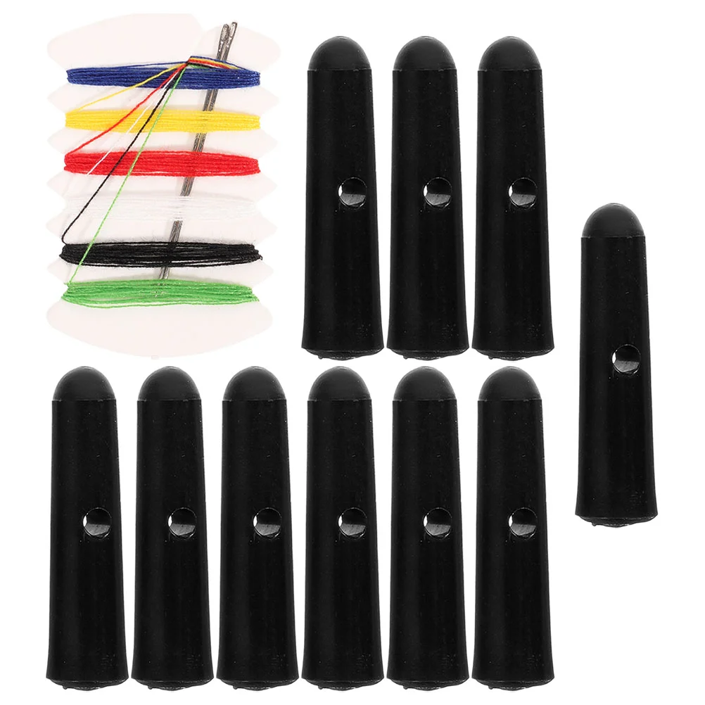 10 Pcs Folding Umbrella Accessories Foldable Tail Beads Head Replacement Long Handle Parts Bone Covers