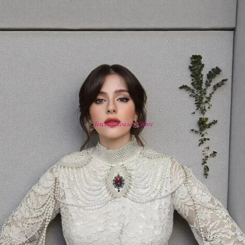 إكسسوار مجوهرات لقلادة من اللؤلؤ والشرابات الحديثة لأنماط فريدة