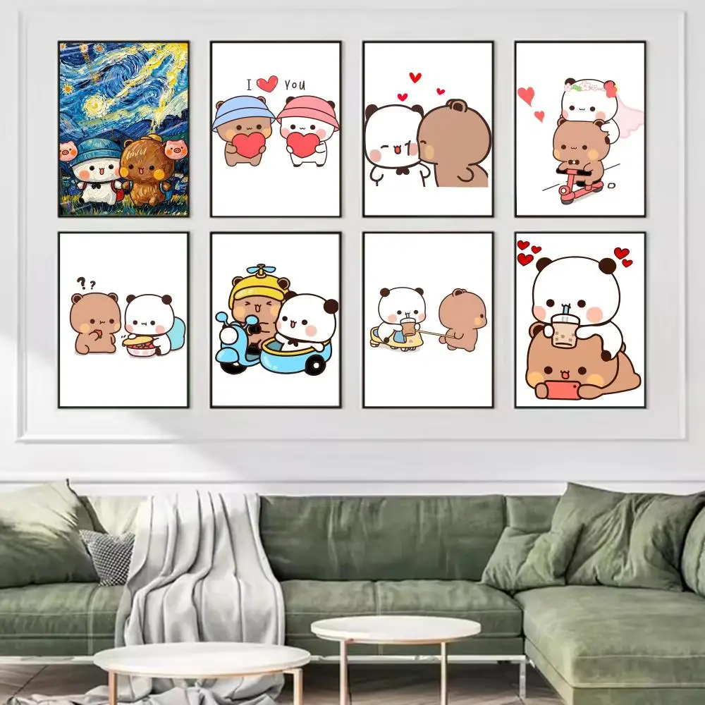 Cartoon Cute D-Dudu Bubu Poster Trendy And Easy-to-Apply Wall Art Stickers For Home Decor And Dorm Room Walls