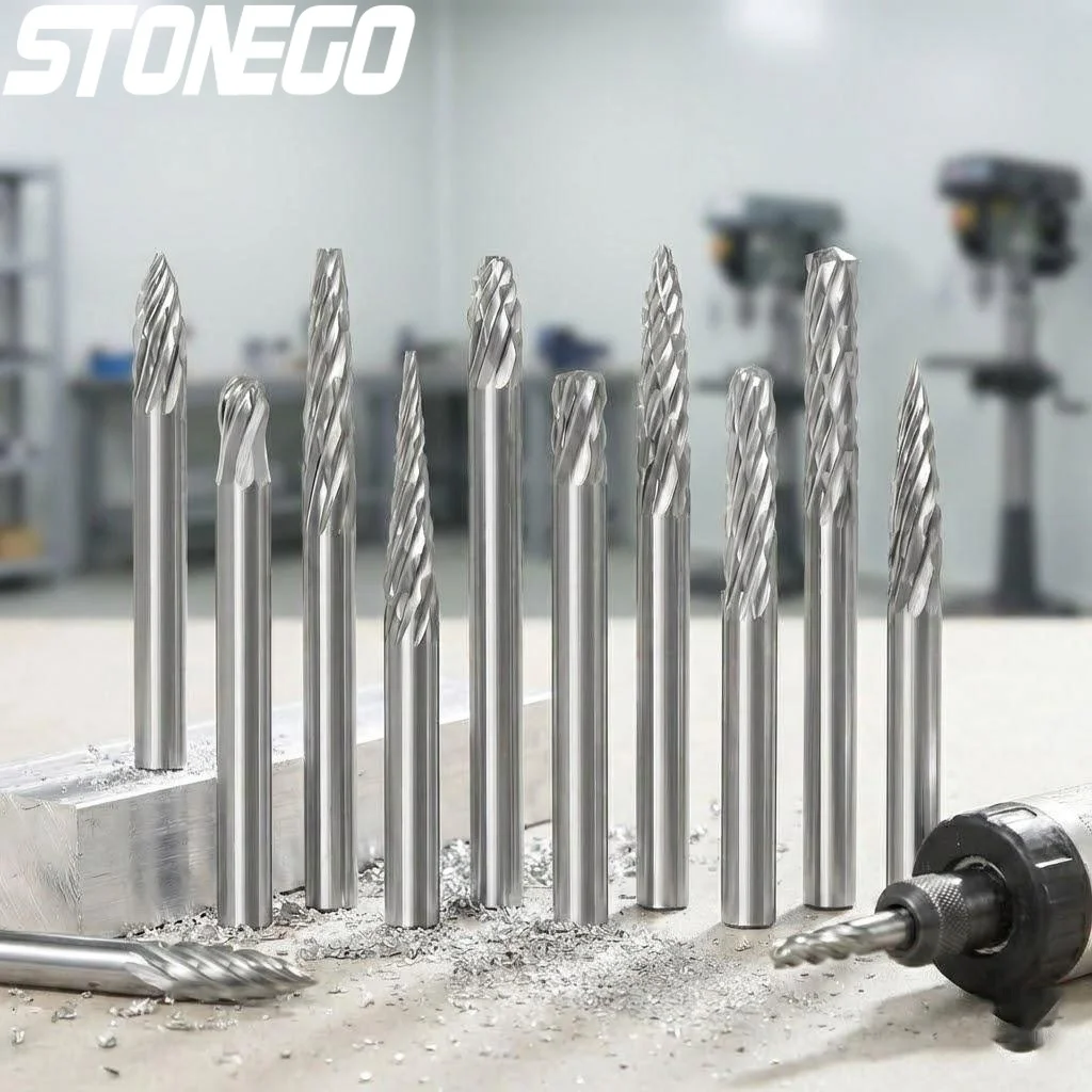 

10 20Pcs Solid Carbide Burr Set 3mm Shank Heat Treated Rotary Tool Accessories Wood Metal Engraving High Precision Durable