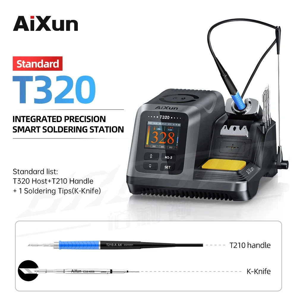 AIXUN T320 Soldeerstation 200W 2S Verwarming Soldeerpasta T245 C210 Solderen Handvat Tip Voor Mobiele Telefoon Reparatie lasmachine