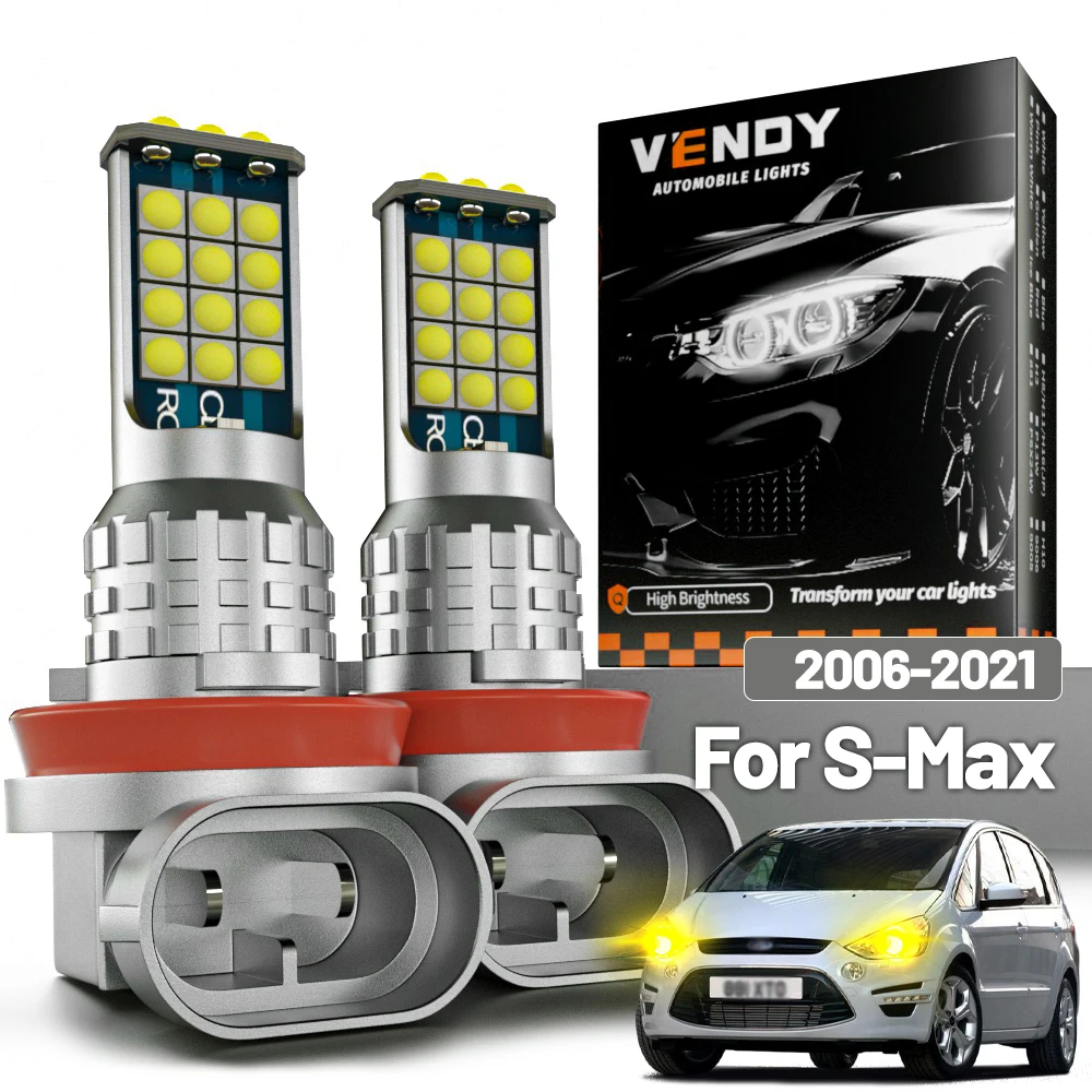 

2 шт. светодиодных противотуманных фар для Ford S-Max S Max 2006-2021 2007 2008 2011 2012 2013 2014 2015 2016 2017 2018 2019 2020, аксессуары Canbus