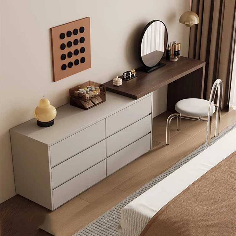 

Italian Minimalist Dressing Table Luxury Mirror Drawer Girls Dressing Table European Makeup Comodas Con Cajones Home Furniture