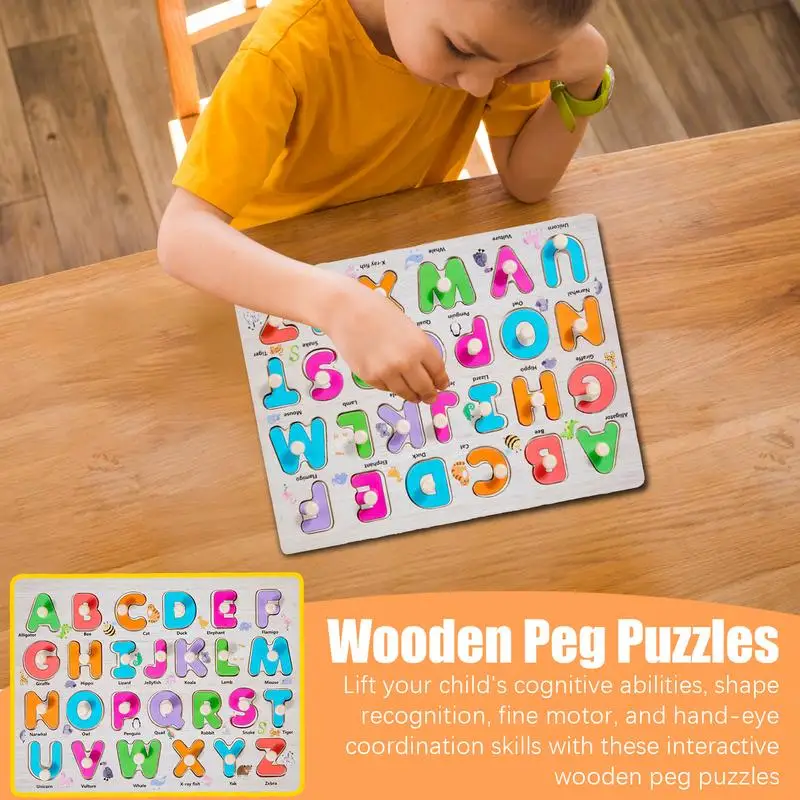 Preschool Educational Peg Puzzle Set Toddler Puzzles In Number Shape Educational Early Learning Peg Board For Birthday New Year