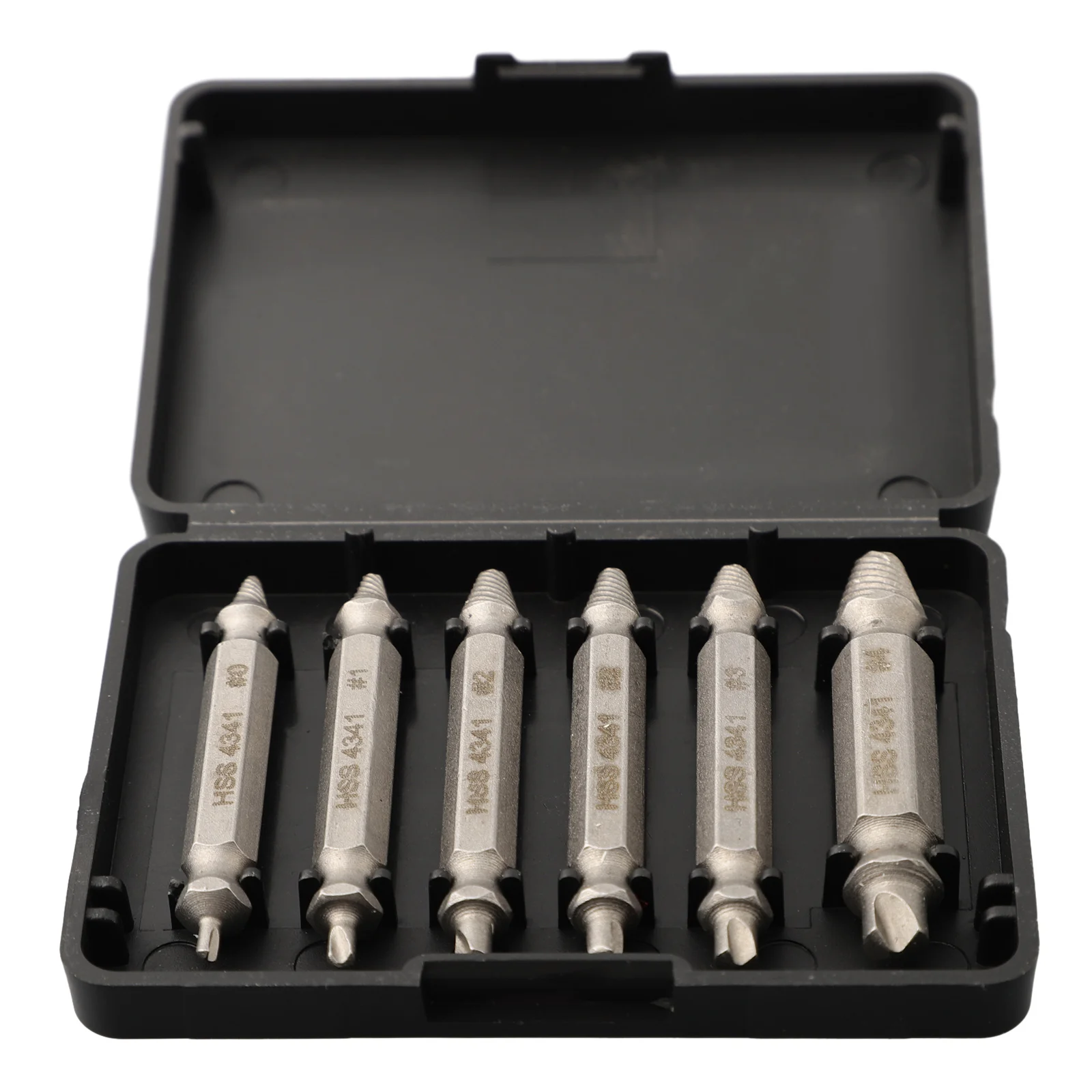6PCS Gebrochene Bolzen Schraube Entferner Beschädigte Extractor Bohrer Bits Guide Set Easy Out Stud Reverse Extractor Bohrer Entferner werkzeug