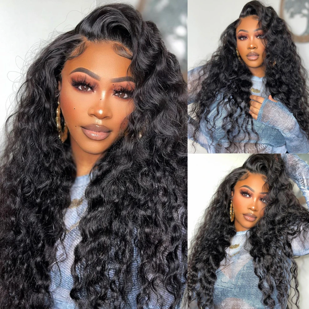 UNice 7x5 Bye-Bye Slip™ Lace Natural Black Loose Deep Wave Wig Pre Cut Pre Bleached Glueless Drawstring Wig