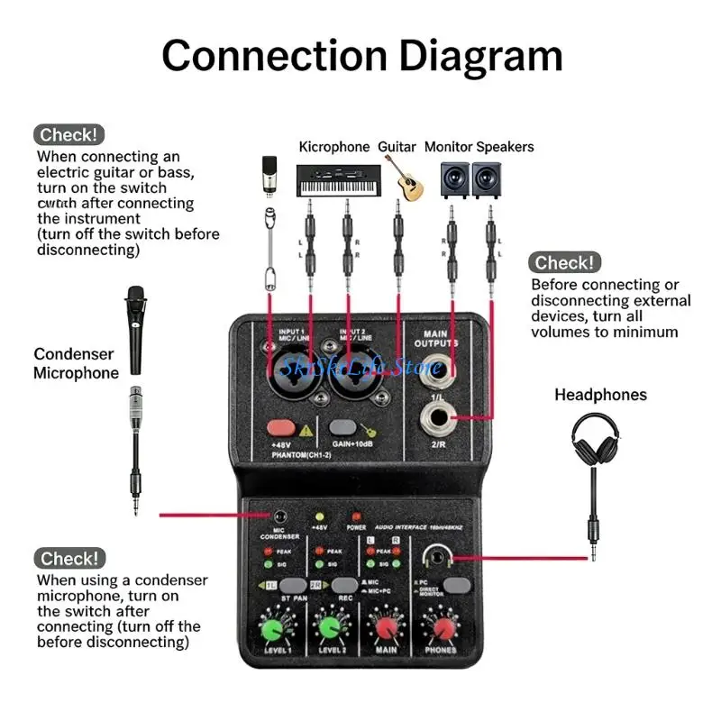 E65E Metal USB Sound Interfaces Sound Card For Seamless Music Production And Karaoke