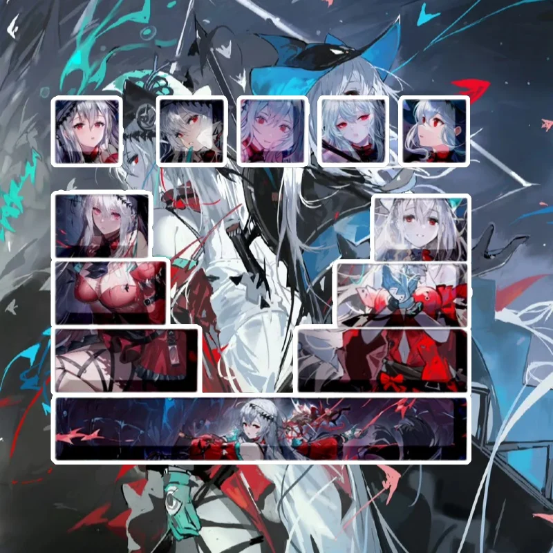 Original Arknights Theme Anime Keycaps Mechanical Keyboard PBT Custom Keycaps PC Gaming Keyboard Accessories Gift Collection