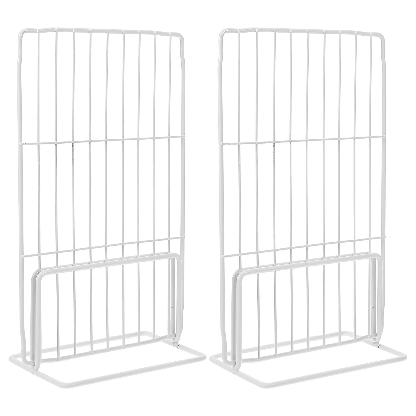

2Pcs Freezer Partition Refrigerator Divider 32-34cm Wide 29cm High Metal Wire Shelving Fridge Mesh Separator Storage Cabinets