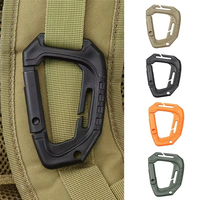 D-type Plastic Steel Tactical Molle Quick Hook Hanging Buckle Clip Outdoor Camping Backpack Bag EDC Tool Accessories