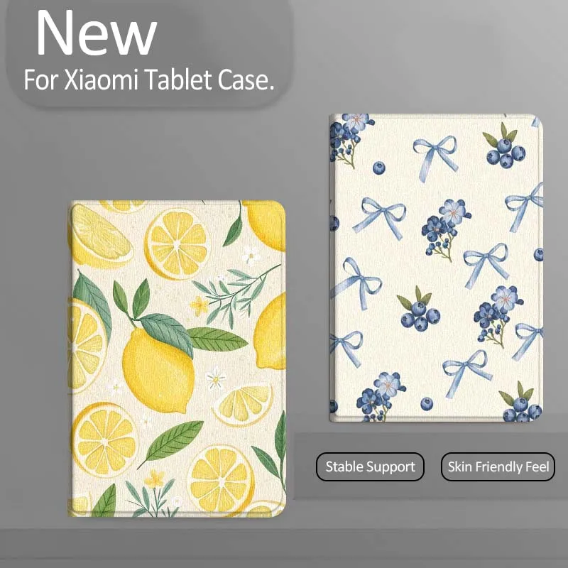 

Cartoon Blueberry Flower Gift Tablet Case For Xiaomi Redmi Mini Pad SE K 2 4 5 6 7 8 2023 2025 11 8.8 11.2 10.1 Pro