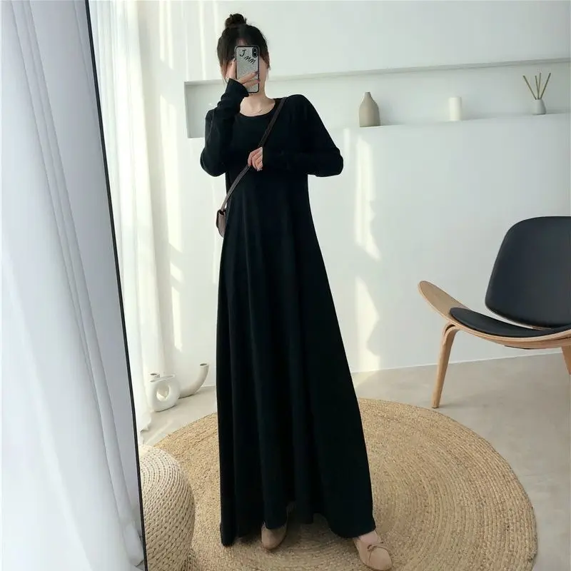 Nuovo abito lungo ampio con fondo da donna