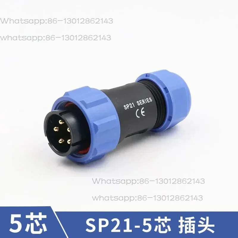 Plugue de aviação impermeable SP21-2 pinos 3-4 agujeros 5-7-9 -12 pinos conector macho soquete de porca traseira