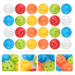 24 Pcs Tennis Balls Table Florbal Golf Training Plastic Florball Practice Baseball Accessories Perforated Toy