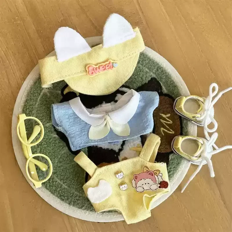 

For V2 V1 17cm Labubu Clothes Hoodies Doll Clothes Color Match Hoodies Dolls Accessories Cute Decoration Little Cloths