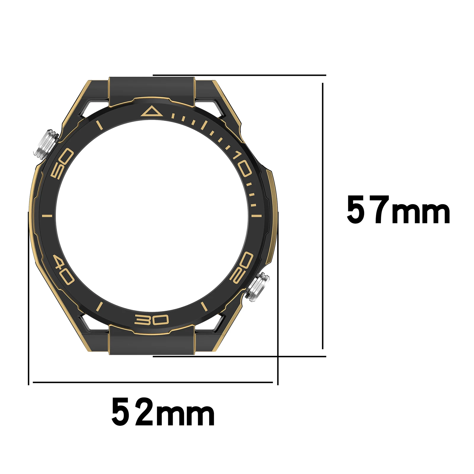 

PC Case Hollow Out Watch Frame Bumper Watch Protective Cover Frame Bumper Case Cover Accessories for Huawei Watch GT6 Pro 46mm