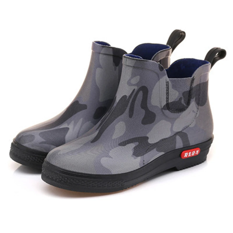 Fly Fishing Boot Water Shoes Men New Fashion Camouflage Waterproof Hunting Non-slip Upstream Rocky Outdoor Short Tube Rain Boots