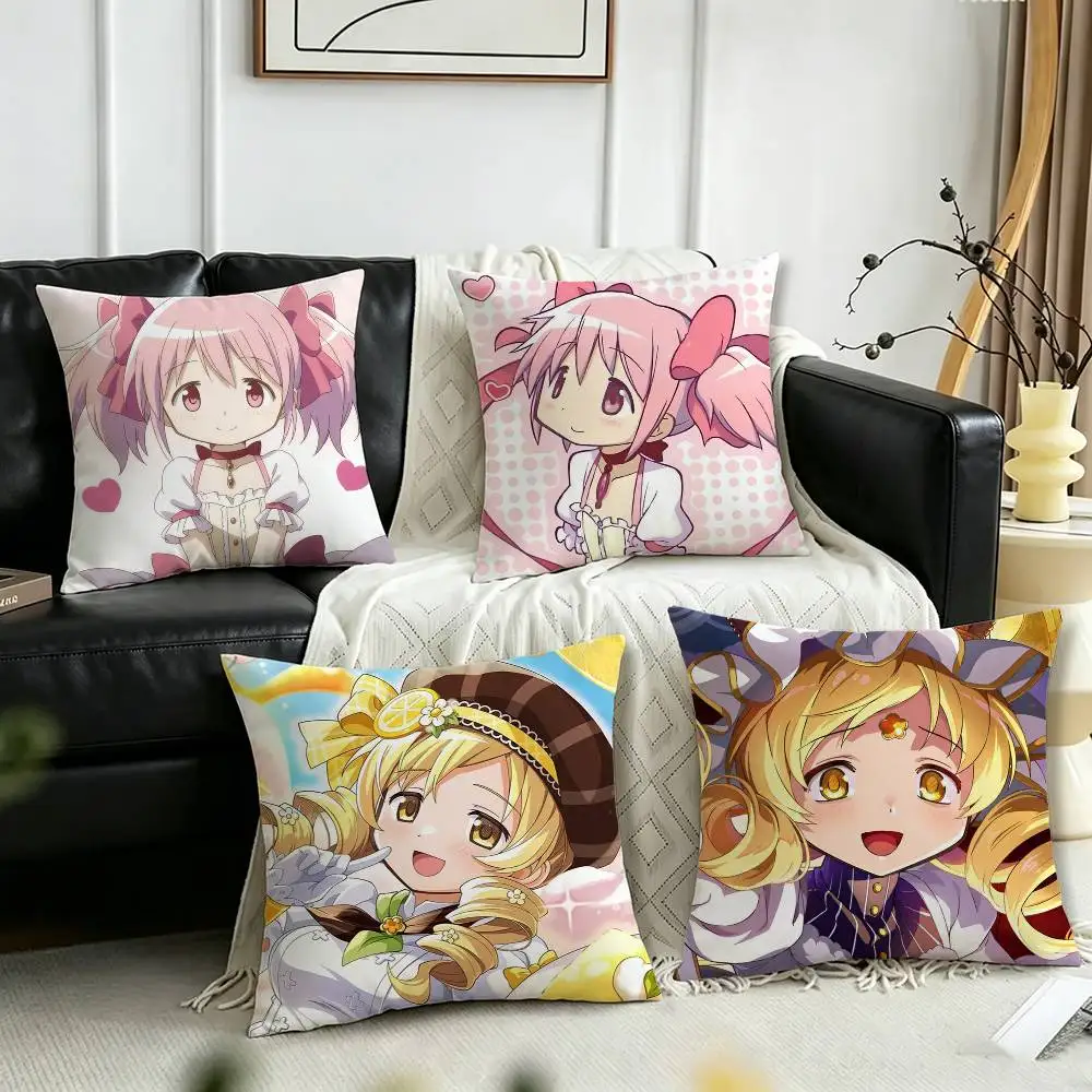 

Magica Madoka mami Homura syaka kyoko Pillow Case Cushion Cover Throw Pillow Case For Car Sofa