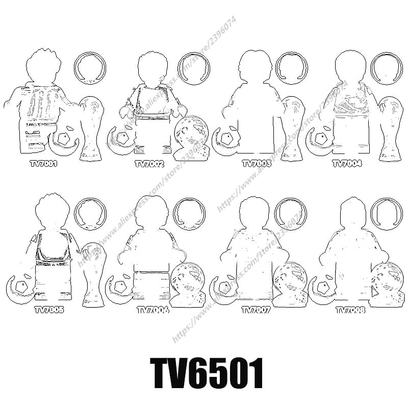 

1 шт., фигурки-конструкторы TV6501 TV7001 TV7002 TV7003 TV7004 TV7005 TV7006 TV7007 TV7008 TV6502
