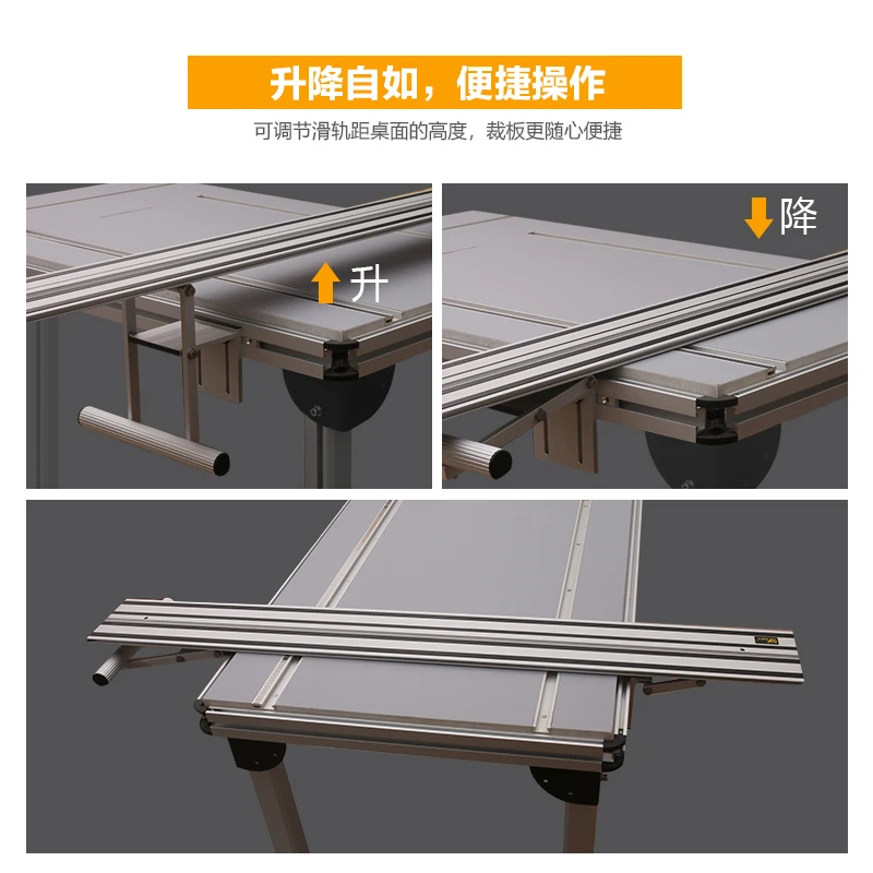 Camada dupla, elevador, trilho, serra circular elétrica, acessórios