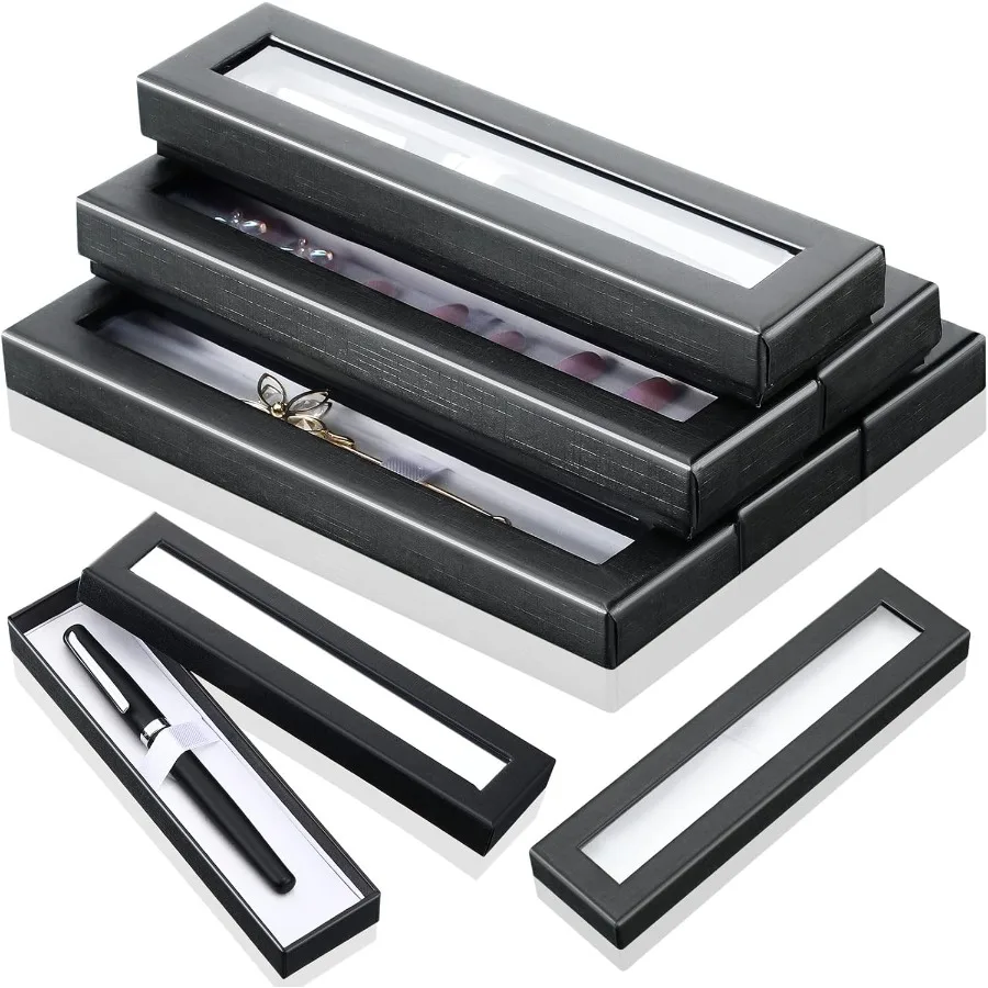 

Подарочная коробка для ручек, пустые футляры с прозрачной крышкой, шариковая ручка, коробка для презентаций, рождественские ювелирные изделия, подарочные чехлы, коллекция