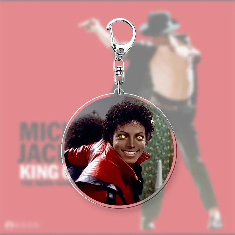Double-sided Acrylic Keychain, Michael Jackson Pendant