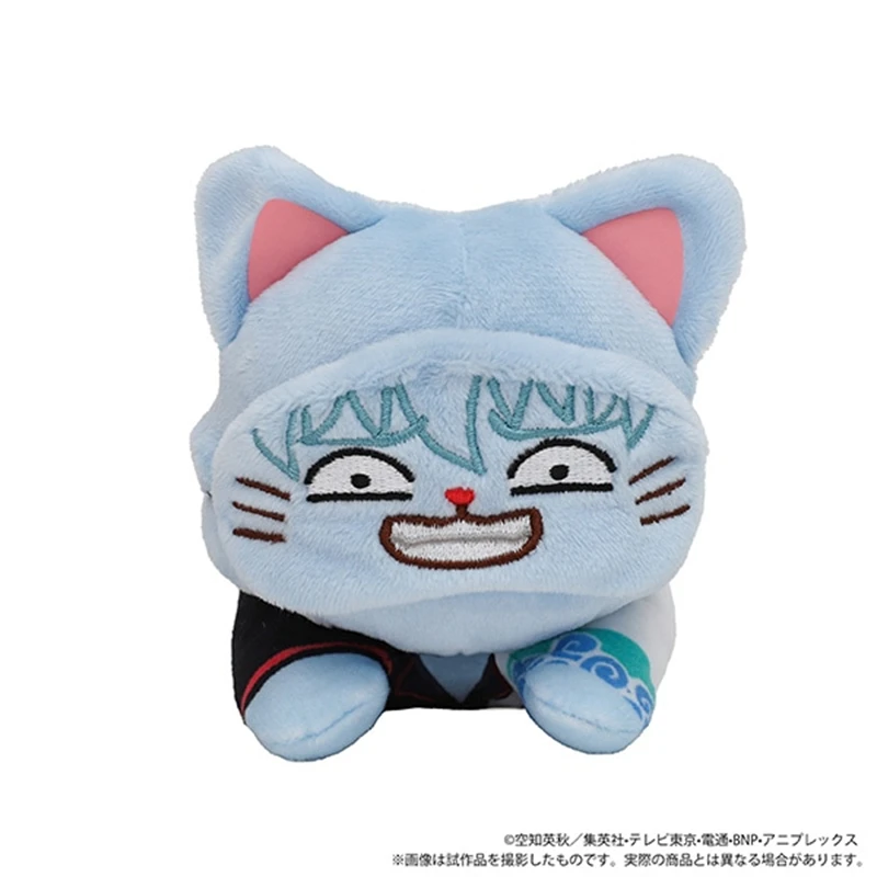15cm novo movic withcat máscara de olho gato mentiagado boneca pingente anime gintama gintoki shinpachi kagura dos desenhos animados brinquedo de pelúcia presente