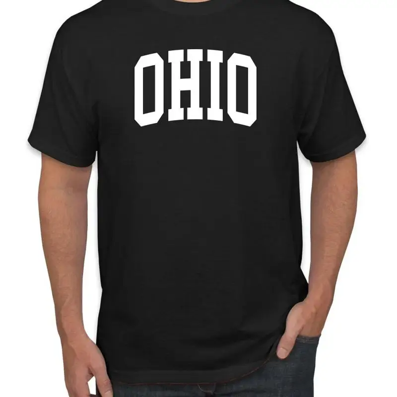 

State of Ohio College Style White Fashion Men T Shirt
