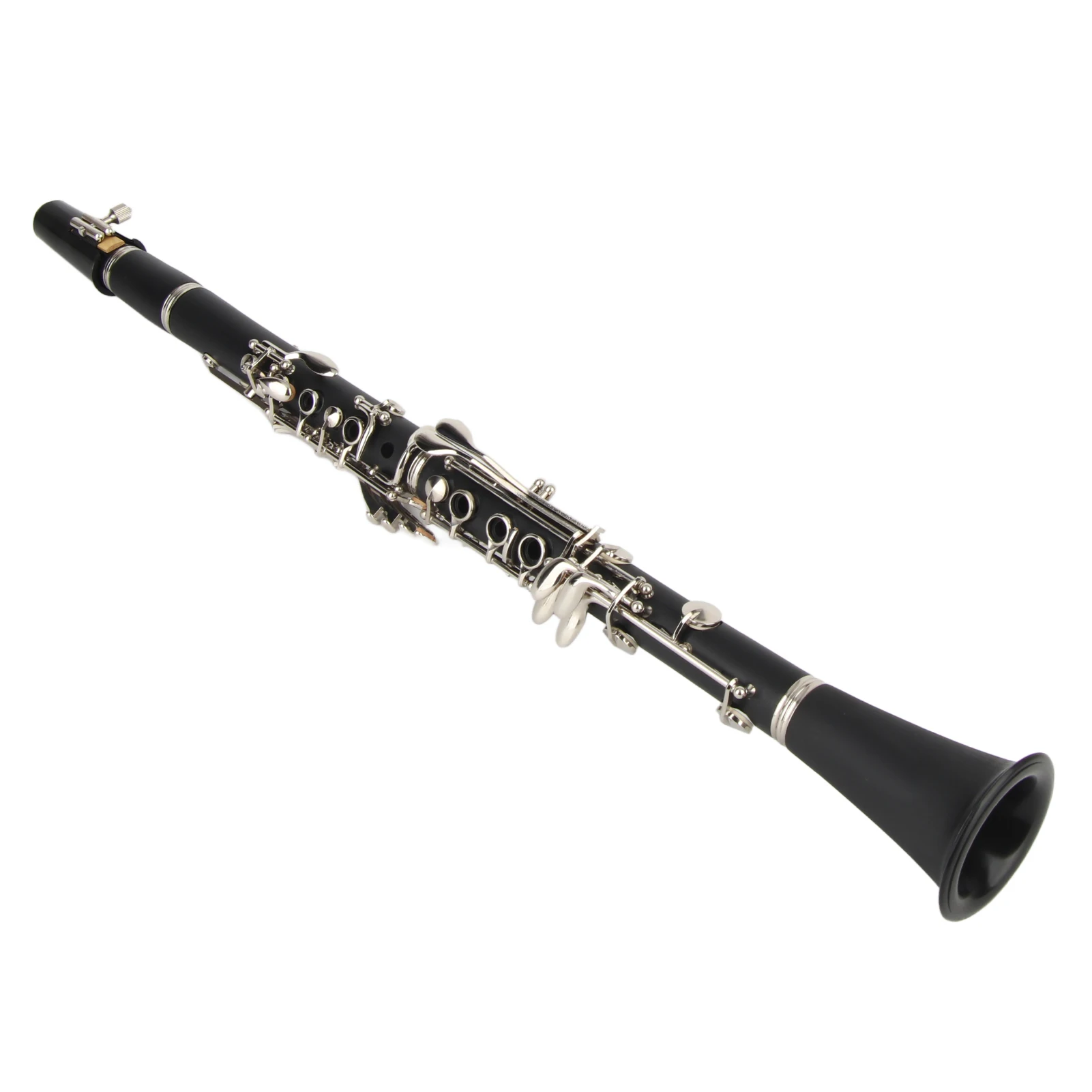 

Clarinet Set 17 Key Wood Bb Black with Cleaning Cloth Reed Screwdriver Box Musical Instrument Synthetic Cardboard ABS Size