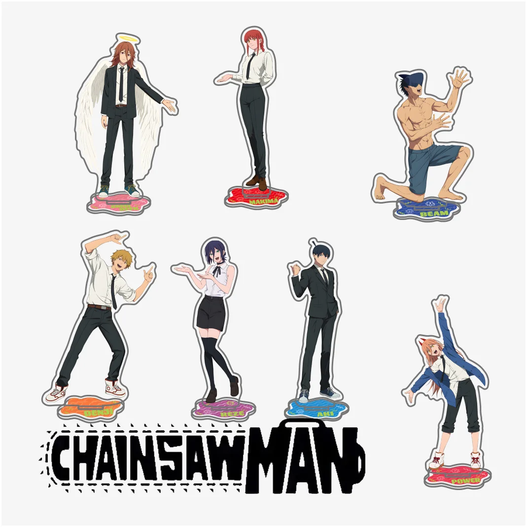 Anime Figure Chainsaw Man  Acrylic Standee Keychain Cosplay Model Makima Power Aki Angel Reze Denji Collection Fan Gift Charms