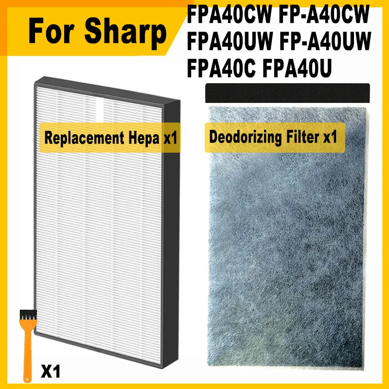 

Сменный HEPA и дезодорирующий фильтр FZ-A40SFU для модели FPA40CW FP-A40CW FPA40UW FP-A40UW FPA40C FPA40U Очиститель воздуха Sharp