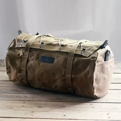 Vintage motorcycle backseat bag motorcycle Canvas rear bag Waterproof Universal Travel bag