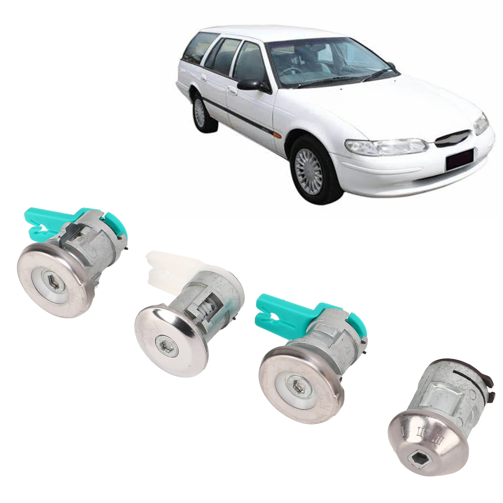 Kit cilindro serratura porta portellone interruttore di accensione sostituzione in lega di alluminio per Ford Falcon EA EB ED EF EL