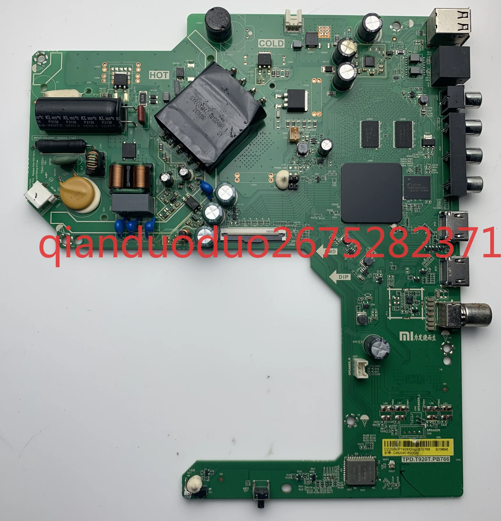 

Original Xiaomi L43M7-EA L43R6-A TV main board TPD. T920T. PB766 screen L43M7-EA-BOE