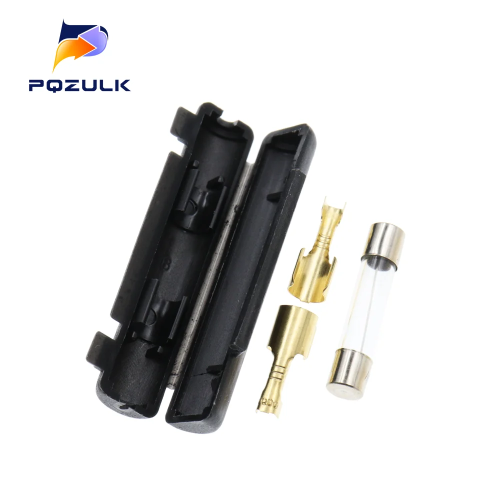 10Set 6X30MM Glass Fuse Holder With 250V 0.5A 1A 1.5A 2A 3A 3.15A 4-30A 6*30MM Fuse Socket Flip shell Black/White Flip Type