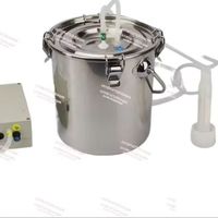 Electric Cattle Goat Milking Machine 220V Pulsating   Pasture Cow Sheep Milker Vacuum Pump  Equipment 5L